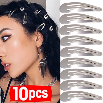 1/10 ADET Metal Saç Klipleri Yapış Timsah Tokalar Tabanı DIY Takı Yapımı için Kore İnci Yay Toka Ayarı saç aksesuarları