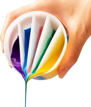 1-8 adet Silikon Reçine Karıştırma Kabı Dağıtım Kabı DIY UV Reçine Renk Karıştırma Kabı Sıvı Reçine Ölçüm Bardak Takı Yapımı