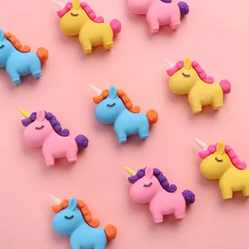 1 Adet Sevimli Kawaii Unicorn Silgi Okul Kırtasiye Malzemeleri Çocuklar için Yaratıcı Hediye Çocuk Öğrenciler