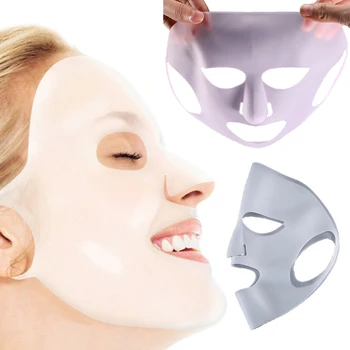 1 adet Silikon Yüz yüz maskesi Sac Maskesi Anti-off Kulak Sabit Önlemek Özü Buharlaşan Yeniden Kullanılabilir Yüz Maskesi Cilt Bakımı Aracı