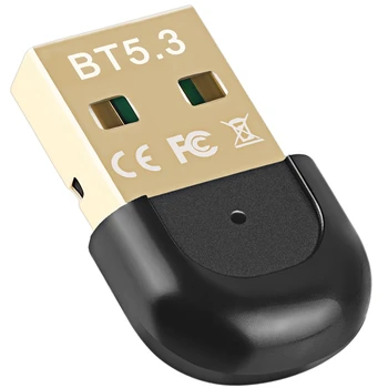 1 Adet USB Bluetooth 5.3 Adaptör Alıcı USB Kablosuz Bluetooth Verici Ücretsiz Sürücü Masaüstü Bilgisayar İçin