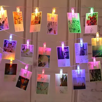 1 M 3 M 6 M peri kart fotoğraf klip dize ışıkları USB pil gücü noel Garlands düğün parti LED ışıkları dekorasyon