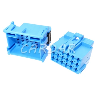 1 Takım 18 Pin Mavi araba kablosu Kablo Demeti Plastik Konut Soket Otomatik Adaptör Erkek Dişi Mühürlü Konnektör 1-967629-5 1-967624-5