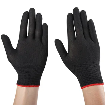 1 çift nitril emniyet kaplamalı iş eldiveni, PU eldiven ve avuç içi kaplamalı mekanik iş eldiveni elde edildi
