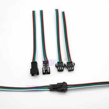 10 çift 3pin SM JST konektörü Erkek Dişi 10cm uzun WS2812B,WS2811 WS2812 LED Şerit akıllı 5050 RGB Piksel ışıkları Bant