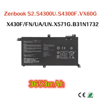 100 % orijinal 3653mAh ASUS Zenbook İçin S2 S4300U S4300F VX60G X430F X430FN X430UA X430UN X571G B31N1732 laptop batarya