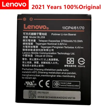 100 % Orijinal Test 2750mAh BL259 Lenovo Limon 3 3S K32C30 K32c36 Vıbe K5 / K5 Artı / A6020a40 A6020 a40 Bir 6020a40 Pil