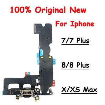 100 % Orijinal USB girişli şarj cihazı yuva konnektörü Mic esnek şarj kablosu iPhone 7 8 Artı Xs Max X Dock esnek şarj Mikro