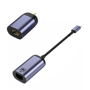 100Mbps Tip-C RJ45 Ağ Kartı Konektörü USB Ethernet Ağ Adaptörü cep telefonu kablosu Bilgisayar