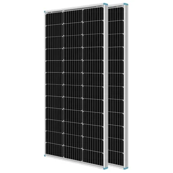 100W güneş panelleri 12V Monokristal Yüksek Verimli Modül PV Güç Şarj Cihazı RV Pil Tekne Karavan