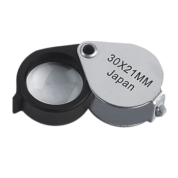 10X Takı Cam Katlanır-Mücevher Büyüteç Cam Lens Kuyumcular Aracı