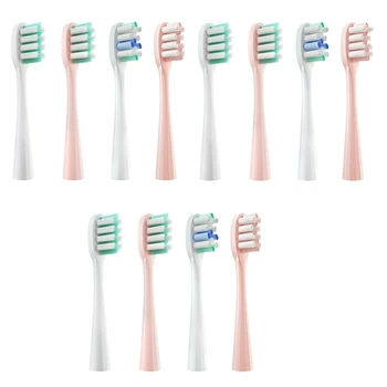 12 Adet Diş Fırçası Kafaları İçin Yedek Parçalar Usmıle Y1 / U1 / U2 Elektrikli Diş Temiz Fırça Kafaları Hediye İpi
