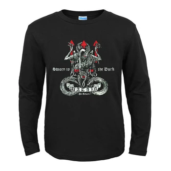 12 Çeşit Streetwear ŞEYTAN 666 Kurt Watain Kaya Marka T Shirt Pamuk Yumuşak Sıcak Punk Hardrock Siyah Metal Uzun Tam Kollu gömlek