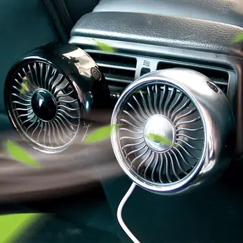 12V Mini Elektrikli araba fanı Düşük Gürültü 360 Derece Dönebilen Araç Otomatik Soğutma Hava Sirkülatör Fanı araç soğutucu Ventilador