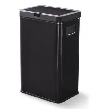13.7 gal Paslanmaz Çelik Fotoselli Mutfak çöp kutusu Siyah çöp kutusu Mutfak çöp kutusu