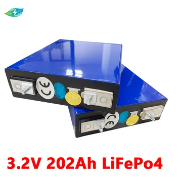 16 ADET 3.2 v 202Ah LiFePO4 Şarj Edilebilir Pil 200AH prizmatik 24V 48V 200AH Lityum demir Fosfat Paketleri Güneş Pili