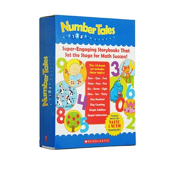16 Kitap / set Öğrenme Numarası Masalları İngilizce Kitaplar Çocuklar için Matematik Kitabı Çocuklar için Eğitici Oyuncaklar İngilizce