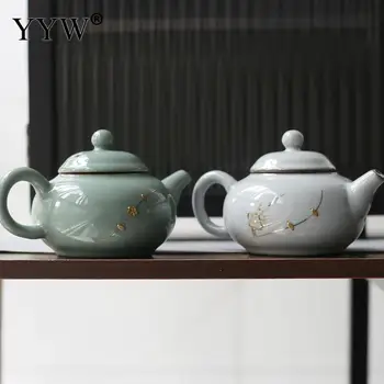 180 ML Vintage seramik Anti-haşlanma demlik Çin antika el yapımı ısıya dayanıklı Kung Fu Drinkware çatlama süreci aksesuarı
