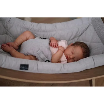19 inç Tam Vücut Yenidoğan Bebek Bebek El Yapımı Gerçekçi Reborn Uyku Loulou 3D Boyalı Cilt Görünür Damarlar