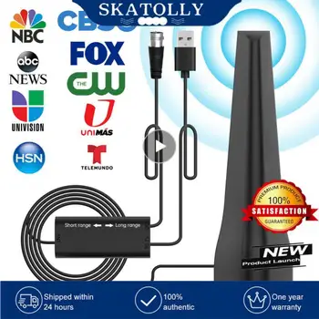 1~5 ADET Ücretsiz Hd Kanalları Kapalı Hdtv Güçlendirilmiş Sinyal Dijital Tv Anteni 36 Dbi Sinyal güçlendirici Mini Hdtv Anten