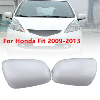 2 adet Araba Dikiz Aynası Kapağı Kabuk Konut Trim Honda Fit / Jazz 2009-2013 Beyaz Yan Kanat Ayna Kapağı Kapağı Koruyucu