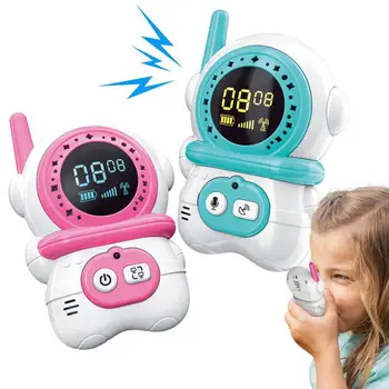 2 Adet Sevimli Astronot Walkie Talkie Çocuk çocuk Radyo Alıcısı Telsiz çocuklar için doğum günü hediyesi çocuk oyuncakları Erkek Kız İçin