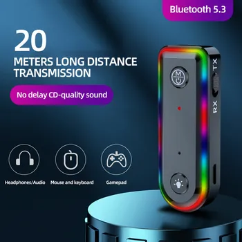 2 in 1 kablosuz bluetooth 5.3 Alıcı Verici Adaptörü 3.5 MM Jack Araba Müzik Ses Aux Kulaklık Alıcısı Handsfree