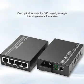 2 Parça Set ABS Ethernet Fiber Anahtarı Çok portlu İnternet Dönüştürücü