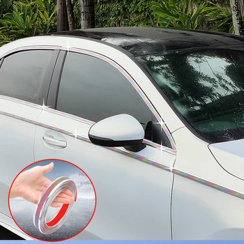 20 / 25mm * 3M Parlak Araba Kapı Kenar Kaplama Parlak Scratch Koruyucu Şerit Araba Styling Yan Kapılar Pervaz Yapışkanlı Scratch Koruyucu