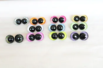 20 adet 14mm 16mm 18mm 23mm 28mm Karikatür Yuvarlak glitter oyuncak gözler komik gözler handpress yıkayıcı ZANAAT---C11