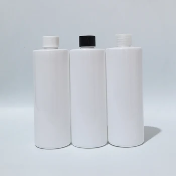 20 adet 350ml Boş Beyaz Plastik Şişeler Plastik vidalı kapak Seyahat Duş Jeli Şampuan Sıvı sabun Kozmetik ambalaj