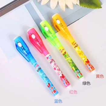 20 Adet led ışık UV Renksiz işaretleme kalemleri Öğrenci Kalem Gizli İşareti Görünmez işaretleme kalemleri Vurgulayıcı Kalem