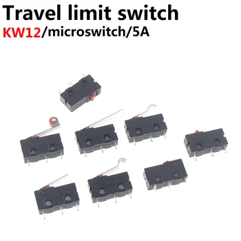 20 ADET Seyahat Anahtarı Limit Anahtarı Gümüş Kontak Anlık Mikro Limit Anahtarı Düz Kolu KW12 5A 125V Mikro Anahtarı