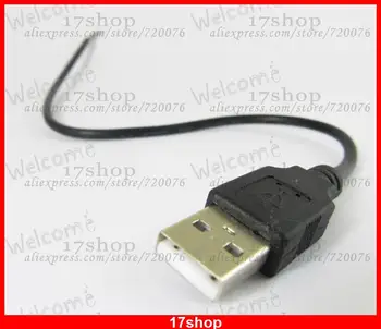 20 Adet Siyah USB 2.0 Erkek Tak 4pin tel DIY kablo
