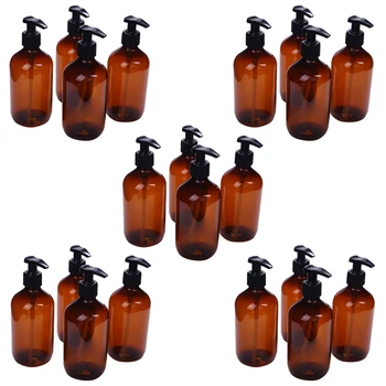 20 Adet Yeni 500Ml pompa şişesi Makyaj Banyo Sıvı şampuan şişesi Seyahat Dağıtıcı Şişe Konteyner Sabun Duş Jeli