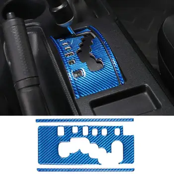2007-21 Toyota FJ Cruiser için Yumuşak Karbon Fiber Mavi Araba Konsol Vites Kutusu Paneli Trim Çerçeve Sticker Kapakları Araba Aksesuarları