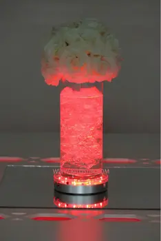 2016 Dondurulmuş 5 adet/grup Kablosuz Uzaktan Kumandalı Çok renkler 6 inç Led vazo ışık bazı Olay Malzemeleri için Düğün Dekorasyon