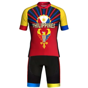 2022 Kısa Bisiklet Takımı Pilipinas Forması Takım Elbise Erkekler Yaz Bisiklet Yarışı Seti Ropa Ciclismo Maillot Yol Culottes Pilipino Spor Üstleri