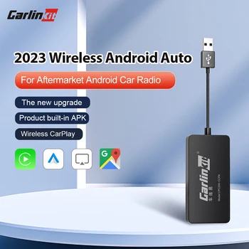 2023 CarlinKit Kablosuz ve Kablolu Android Otomatik Apple CarPlay Dongle USB Adaptörü Mirrorlink Modifiye Android Araba Ekran iPhone
