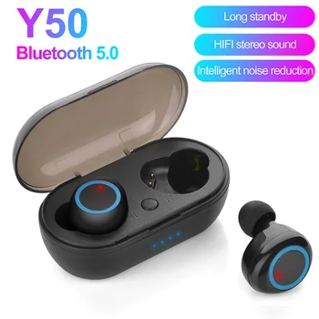 2023 Yeni Y50 kablosuz bluetooth kulaklıklar Hifi stereo gürültü önleyici kulaklıklar Müzik Spor kulaklıklar Akıllı Telefonlar İçin PK i7s Y30