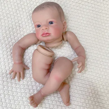 21 inç Zaten Boyalı Yeniden Doğmuş kitleri Lanny Demonte Gerçekçi Bebek 3D Boyalı Cilt Görünür Damarlar Bez Vücut Dahil