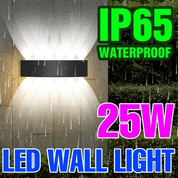 220V Modern led duvar ışığı Bahçe Duvar Lambası Dış Aydınlatma IP65 su geçirmez duvar aydınlatması Fikstür Armatür Oturma Ev Dekor