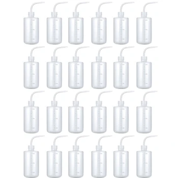 24 Adet 500Ml Yıkama Şişesi Sıvı Şişe Laboratuvar Yıkama Şişeleri Ekonomi plastik sos şişesi