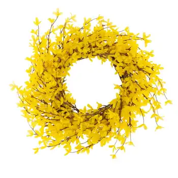 24 İnç Yapay Sarı Hor Çiçeği Çelenk Ev Dekor için Leis Aros para centro de mesa Mini çelenk Güz dekor Leis hawaii boyun