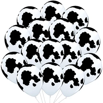 25 ADET İnek Balonlar Lateks Balonlar Komik Baskı İnek Balonlar Çocuklar için Doğum Günü Partisi Batı Kovboy Tema Malzemeleri Süslemeleri