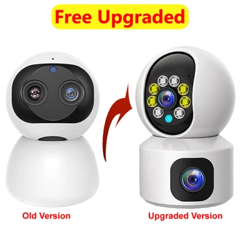 2K 4MP Çift Ekran Akıllı Ev WiFi IP Kamera Kapalı Güvenlik Gözetim PTZ CCTV 360 video monitörü için Bebek / Dadı / Pet Kamera