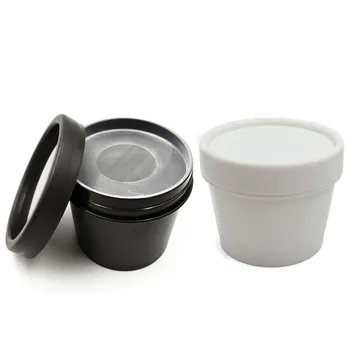 3 adet 100g Beyaz/Siyah/Şeffaf Kozmetik Maske Kavanoz Krem Kutusu Plastik Varil Şekilli Pot konteyner Seti