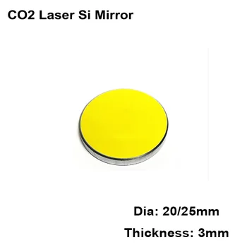 3 adet Silikon Si Lazer Ayna Dia 20mm 25mm Yansıtıcı Lens Reflektör CO2 Kesme Oyma Makinesi Lazer Gravür Kesici Parçaları