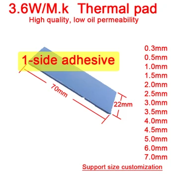 3 adet Termal Ped 22x70mm Soğutma M. 2 SSD Dizüstü Bilgisayar Bellek Grafik Yongası Soğutma İletken Olmayan 1 taraflı Yapışkan