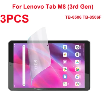 3 Adet Yumuşak PET ekran koruyucu film İçin Lenovo Tab M8 3rd Gen 8.0 inç TB - 8506 TB-8506F Tablet Anti Scratch koruyucu film